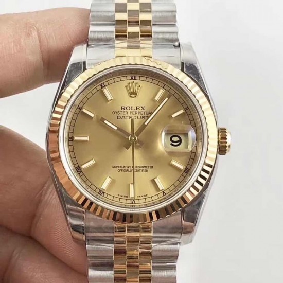 AR超强神作 ROLEX DATEJUST超级904L最强V2升级版日志型36系列腕表，表壳表带运用超级904L铸造而成，并行代购版DATEJUST，完美修正十年间所有副本的不足和缺陷，36mm表径，搭载3135机并搭配正品代购包装物料，重新定义最高品质的DATEJUST副本[拳头]            最强版A级副本DATEJUST【AR出品】