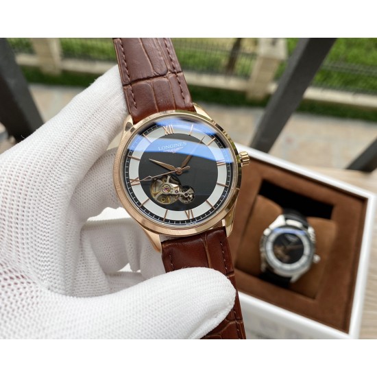 浪琴Longines 精品男士腕表,经典大三针搭载葫芦型镂空设计,技艺精湛,独具匠心,尊贵大气,绅士风范。采用全自动机械机芯,顶级316精钢表壳,进口小牛皮表带,矿物质超强镜面,尺寸43*13 浪琴Longines 精品男士腕表,经典大三针搭载葫芦型镂空设计,技艺精湛,独具匠心,尊贵大气,绅士风范。采用全自动机械机芯,顶级316精钢表壳,进口小牛皮表带,矿物质超强镜面,尺寸43*13