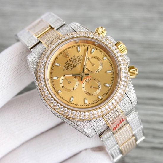 少量到货!新款 劳力士 ROLEX 宇宙计时型迪通拿满天星40系列——904精钢密镶钻款 1⃣️整表密集镶满顶级的施华洛世奇美钻,秒杀其它现有版本的细节和做工!2⃣️厚度13.5mm,采用7750机芯,一档调时,中间不再有日历空档,计时功能一切正常使用!3⃣️超级904钢材质,蓝宝石镜面!4⃣️每条表带和侧边也是镶满钻,真正做到表带镶满无边的工艺!游戏 每个细节都做到了极致!欢迎品鉴! 少量到货!新款 劳力士 ROLEX 宇宙计时型迪通拿满天星40系列——904精钢密镶钻款 1⃣️整表密集镶满顶级的施华洛世奇美钻,秒杀其它现有版本的细节和做工!2⃣️厚度13.5mm,采用7750机芯,一档调时,中间不再有日历空档,计时功能一切正常使用!3⃣️超级904钢材质,蓝宝石镜面!4⃣️每条表带和侧边也是镶满钻,真正做到表带镶满无边的工艺!游戏 每个细节都做到了极致!欢迎品鉴!