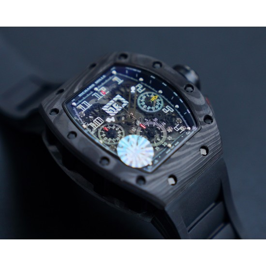 【 RICHARD MILLE 】理查德米勒 RM011-03艺术提升了全新层次,顶级碳纤维壳套 最完美的纹路 最完美的做工 搭载7750大日历 计时 飞返/逆跳多功能ETA7750全自动机械机芯,进口橡胶表带 原装折叠扣,尺寸50X40mm 高端大气上档次 计时腕表,展现着理查品牌的经典内涵,阳光而富有吸引力!全球限量50个7750机 ⚠️请认准独家品质 【 RICHARD MILLE 】理查德米勒 RM011-03艺术提升了全新层次,顶级碳纤维壳套 最完美的纹路 最完美的做工 搭载7750大日历 计时 飞返/逆跳多功能ETA7750全自动机械机芯,进口橡胶表带 原装折叠扣,尺寸50X40mm 高端大气上档次 计时腕表,展现着理查品牌的经典内涵,阳光而富有吸引力!全球限量50个7750机 ⚠️请认准独家品质