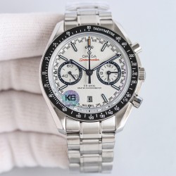 OMEGA 欧米茄 赛车计时码表【SPEEDMASTER】TVS自主研发自制9900机芯，3点盘为【12小时】和【60分钟】累积计时盘。所有功能及外观与原版一致，TVS匠心之作【1】钢材都是采用进口AISI316L特钢加硬处理制造，所以硬度都达到240HV，你看到的表壳沙纹清晰细腻洁白没有气孔完美缔造还原正品一样材质【2】通透弧拱形蓝宝石水晶玻璃镜面另表盘更加凸显【3】哑光表盘搭配镀白金条钉，夜光采用进口超强夜光粉制造【4】超霸月球系列搭配精钢表带与进口牛皮带，表带与陶瓷圈可以原版互换。