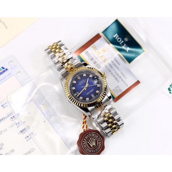 劳力仕-ROLEX日志型男士机械腕表 渐变色时尚男士风格 GD品质保障历经市场洗礼 得以高度认可 搭载全新原装西铁城8215全自动机械机芯 316精钢表壳 表链配原装表扣 防刮蓝宝石玻璃 [玫瑰][玫瑰][玫瑰]尺寸：36/12mm 请认准独家品质