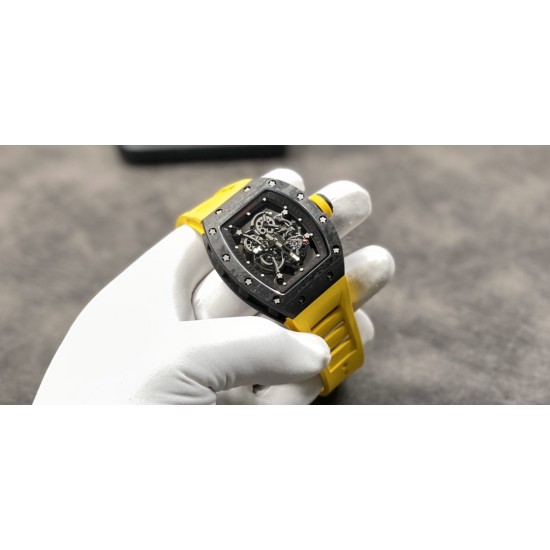 RICHARD MILLE 理查德米勒 RM35-02 客户定制的柠檬黄胶带!齿轮配件堆砌而成的镂空立体表盘 蓝宝石镜面 碳纤维表壳 进口精工自动机械机芯 橡胶表带 蝴蝶扣 KV厂,出货实拍 RICHARD MILLE 理查德米勒 RM35-02 客户定制的柠檬黄胶带!齿轮配件堆砌而成的镂空立体表盘 蓝宝石镜面 碳纤维表壳 进口精工自动机械机芯 橡胶表带 蝴蝶扣 KV厂,出货实拍