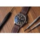 IWC 万国 钛灰 马克系列，日本全自动机械腕表，现震撼来袭，越带越有质感，尺寸39mm！棕色意大利小牛皮表带！