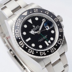 ROLEX 劳力士 GMT格林尼治型 尺寸40mm！精钢表壳表链，蓝宝石镜面，超级夜光，双向陶瓷旋转表圈，原装折叠扣！