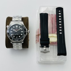 【VS Factory最新力作】市场最高版本 最高复刻 VS欧.米茄OMEGA海马300M 黑色纹路字面腕表系列！所有细节不惧放大，秒杀市场版本！1⃣️316L精钢材质打造！钢带款！2⃣️搭载定制版8800机芯机械！3⃣️直径42MM！VS匠心之作 欢迎您的品鉴！