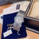 萧邦CHOPARD-St. Moritz圣莫里茨系列5156女士手镯表，1980年，Chopard萧邦推出了首款运动腕表，也是品牌工坊打造的首款钢制时计——St. Moritz，对当时专于制作金表和镶钻金表的Chopard萧邦而言，极具创新意义。St. Moritz腕表的圆形表圈点缀八颗螺丝，两两一组，分布在四个基本方位，每一节表带都由多个配件螺丝组装而成，难度非常之高，历经一年不断改进终出成品 。尺寸28mm 轻松驾驭 休闲精致都如你[爱心]（附送萧邦丝绒手表袋，退换袋子需退回‼️‼️）