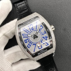 法兰克 穆勒 ❤️Franck Muller V45 SC DT系列⌚️54*42*15mm 瑞士2824全自动机械机芯 蓝光镀膜玻璃 316精钢鑫表壳 3D立体字面 牛皮表带底部橡胶  针扣   糅合运动设计风格 中间完美弧线夹层设计 尽显绅士品味 一如既往的酷
