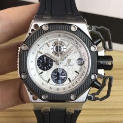 品牌：爱彼（K8出品）系列：爱彼幸存者款式：男士石英腕表机芯型号：六针计时石英机芯表径：44mm材质：316鑫精钢 表镜材质：矿物质耐磨玻璃