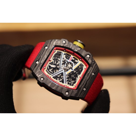 理查德米勒 Richard Mille RM67-02跳高之王冠军款 1:1精准开模 采用100%的(NTPT碳纤维/陶瓷材料)制造 形成表壳上的特殊纹理 搭载原装西铁城全自动机械机芯 摆幅28800 无论壳身大小零散小件也是精心设计 技术成熟并独具动感的线条设计优点 搭配特色尼龙表带 尺寸48X42mm!!! 理查德米勒 Richard Mille RM67-02跳高之王冠军款 1:1精准开模 采用100%的(NTPT碳纤维/陶瓷材料)制造 形成表壳上的特殊纹理 搭载原装西铁城全自动机械机芯 摆幅28800 无论壳身大小零散小件也是精心设计 技术成熟并独具动感的线条设计优点 搭配特色尼龙表带 尺寸48X42mm!!!