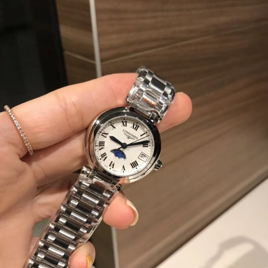 浪琴心月月相女表，高配置版本，细节呈现，全部一表一码