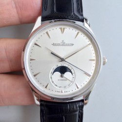 ZF【厚积“薄”发 年度大作】ZF新品，积家月相大师系列，表壳直径39mmX9.9mm与原装同步。六点钟的子盘拥有阳历阴历（月相）双期显示，月相一月转一圈，功能和正品一致。【技术突破】采用9015改积家自产Cal.925/1机芯，功能百分百同步原装自产机芯。走时稳定，素质坚挺。【细节突破】从侧面观察腕表盘面发现有微微的弧度，ZF为了达到这一效果，耗时费力多次调整模具，确保神韵和感觉能与原装相媲美。ZF积家月相大师，满足您对月相的一切美好情怀。