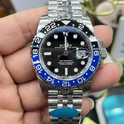 “百事圈” ROLEX 劳力士 GMT格林尼治型 尺寸40mm！精钢表壳表链，蓝宝石镜面，超级夜光，双向陶瓷旋转表圈，原装折叠扣！