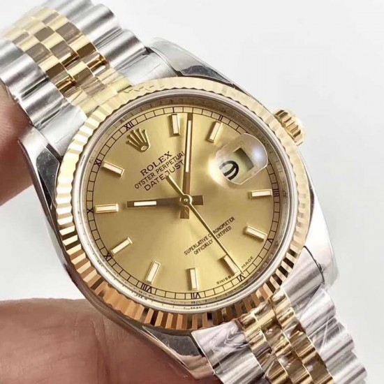AR超强神作 ROLEX DATEJUST超级904L最强V2升级版日志型36系列腕表，表壳表带运用超级904L铸造而成，并行代购版DATEJUST，完美修正十年间所有副本的不足和缺陷，36mm表径，搭载3135机并搭配正品代购包装物料，重新定义最高品质的DATEJUST副本[拳头]            最强版A级副本DATEJUST【AR出品】