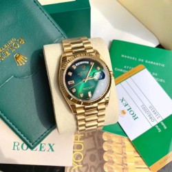 劳力士 ROLEX 金绿 日志～