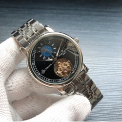 2020年最新 百达菲丽-PATEK PHILIPPE  S9多功能飞轮男士机械腕表 精品系列  高端最强品牌 百达菲丽腕表 世界贵族腕表之一 商务男士腕表 机芯：自动机械 材质：316钢壳 牛皮皮带 原版扣子直径42mm厚度12mm 请认准独家品质 三杰精致推荐男士全自动机械机芯 SJ为你精心打造超真实实物图拍摄