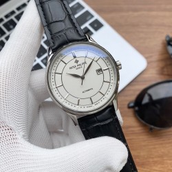 实物拍摄品牌：百达翡丽-PATEK PHILPPE 类型：[酷]男士腕表表壳：316精钢（做工优质）表带：进口小牛皮/316精钢(两种可选)机芯：高级定制全自动机械机芯(走时稳定)材料：高级强化镀膜镜面尺寸：直径40mm 厚度12mm