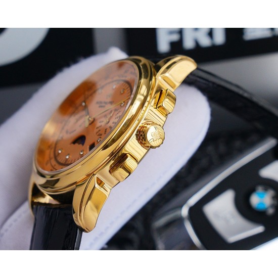 新款 百达翡丽 (实拍图)Patek Philippe 贵族的艺术品!搭配进口9100多功能机芯(0返修)功能(24小时,星期,星辰,月份)进口316精钢!搭配意大利进口小牛皮!原装折叠扣!尺寸42mm。耐磨防刮蓝宝石玻璃!超强防水50米!简约而不简单!你永远无法拥有一块百达翡丽,你只是在替你的后代保管他. ( 慎重承诺 : 产品实物光泽手感更佳精湛 字盘刻度栩栩如生 壳套工艺都是宗师级别轻身检验 加上新时代机器高技锻造 上手震撼尊贵非凡。你值得拥有!⚠️请认准独家品质 新款 百达翡丽 (实拍图)Patek Philippe 贵族的艺术品!搭配进口9100多功能机芯(0返修)功能(24小时,星期,星辰,月份)进口316精钢!搭配意大利进口小牛皮!原装折叠扣!尺寸42mm。耐磨防刮蓝宝石玻璃!超强防水50米!简约而不简单!你永远无法拥有一块百达翡丽,你只是在替你的后代保管他. ( 慎重承诺 : 产品实物光泽手感更佳精湛 字盘刻度栩栩如生 壳套工艺都是宗师级别轻身检验 加上新时代机器高技锻造 上手震撼尊贵非凡。你值得拥有!⚠️请认准独家品质