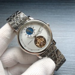 2020年最新 百达菲丽-PATEK PHILIPPE  S9多功能飞轮男士机械腕表 精品系列  高端最强品牌 百达菲丽腕表 世界贵族腕表之一 商务男士腕表 机芯：自动机械 材质：316钢壳 牛皮皮带 原版扣子直径42mm厚度12mm 请认准独家品质 三杰精致推荐男士全自动机械机芯 SJ为你精心打造超真实实物图拍摄
