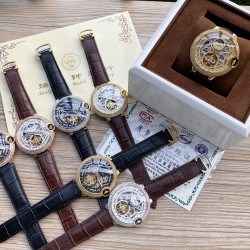 卡地亚 Cartier 精品男士腕表，劲爆镂空设计，技艺精湛，独具匠心，尊贵大气，绅士风范。采用全自动机械机芯，顶级316精钢表壳，进口小牛皮表带，矿物质超强镜面，尺寸46-13