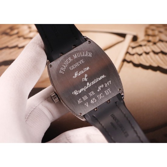 法兰克穆勒V45 SC DT系列 54*42mm 全自动机械机芯 蓝光镀膜玻璃 意大利牛皮表带底部橡胶敖 可搭配美洲鳄鱼皮 折叠原装扣 糅合商务设计风格 中间完美弧线夹层设计!!! 法兰克穆勒V45 SC DT系列 54*42mm 全自动机械机芯 蓝光镀膜玻璃 意大利牛皮表带底部橡胶敖 可搭配美洲鳄鱼皮 折叠原装扣 糅合商务设计风格 中间完美弧线夹层设计!!!