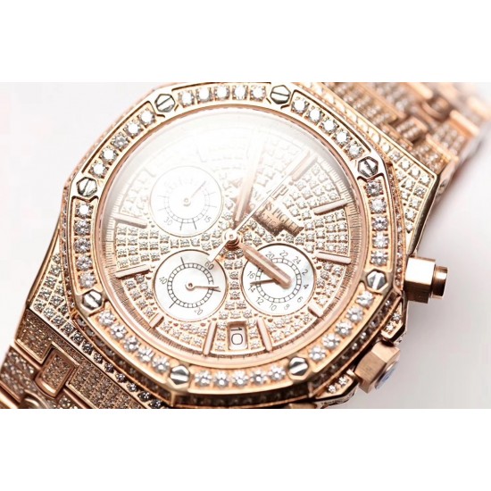 (K8新品)爱彼Audemars Piguet 皇家橡树系列 26320ST 26320BA 26320OR 钻石手表 搭载316L不锈精钢表壳 实心厚重钢带精选进口奥地利水钻 光彩闪耀 采用进口VK石英跑秒机芯 精准计时 耗时11个月 多功能钻石精装手表 尺寸42mm 重量170g (K8新品)爱彼Audemars Piguet 皇家橡树系列 26320ST 26320BA 26320OR 钻石手表 搭载316L不锈精钢表壳 实心厚重钢带精选进口奥地利水钻 光彩闪耀 采用进口VK石英跑秒机芯 精准计时 耗时11个月 多功能钻石精装手表 尺寸42mm 重量170g