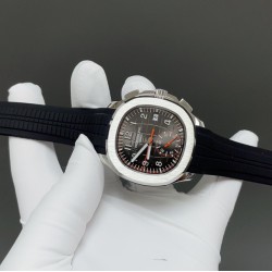 今日推荐百达翡丽  AQUANAUT系列5968A 银壳黑色 42mm 多功能一体机芯 顶级品质 出货实拍✈️
