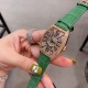 ✔️✔️法兰克穆勒 FranckMuller 36mm*45mm酒桶型表壳和夸张的弧度设计满足了小女生对FM的热爱✔️✔️