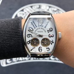 ⭐️法兰克穆勒 Franck Muller ⚜️尺寸 40*55mm ⌚️锥桶型立体壳身⚙️ 全自动镂空双飞轮机芯  头层小牛皮表带原装针扣独特的F M风格 只为专属打造 BG™️ 出品 ✈️