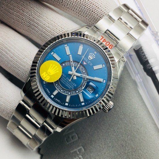 N9 Factory最新推荐 原版复刻 劳力士Rolex天行者系列SKY-DWELLER 直径42毫米x10毫米 机芯:进口全自动机械机芯改装9001 (24小时盘可单调) 圈口: 劳力士Ring Command三角坑纹⏲双向旋转外圈,镜面:德国进口蓝宝石玻璃镜面,材料:904L精钢表壳 表带: 不锈钢(蚝式钢),蚝式,原装保险折叠扣,经典男士休闲腕表,成功男士的标志!让您一劳永逸!N9诚意之作 值得你拥有! N9 Factory最新推荐 原版复刻 劳力士Rolex天行者系列SKY-DWELLER 直径42毫米x10毫米 机芯:进口全自动机械机芯改装9001 (24小时盘可单调) 圈口: 劳力士Ring Command三角坑纹⏲双向旋转外圈,镜面:德国进口蓝宝石玻璃镜面,材料:904L精钢表壳 表带: 不锈钢(蚝式钢),蚝式,原装保险折叠扣,经典男士休闲腕表,成功男士的标志!让您一劳永逸!N9诚意之作 值得你拥有!