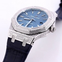 SF 爱彼 Audemars Piguet  皇家橡树系列 ️钻石壳 皮带款 搭载316L不锈精钢表壳 实心厚重钢带精选进口奥地利水钻 光彩闪耀 采用进口亚洲3120机芯 精准计时 耗时13个月 钻石精致手表 尺寸41.5x12mm 重量110g SF Factory 三杰精致推荐男士机械腕表 SJ为你精心打造超真实实物图拍摄