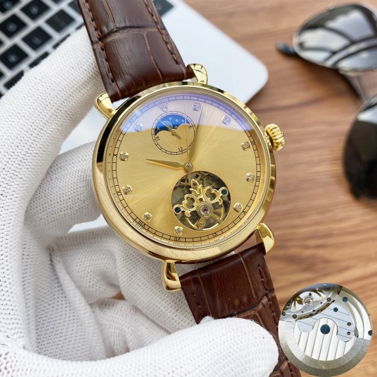 实物拍摄品牌：劳力士-ROLEX  类型：[酷]男士腕表表壳：316精钢（做工优质）表带：进口小牛皮/316精钢(两种可选)机芯：高级定制全自动机械机芯（走时稳定）玻璃：高级强化镀膜镜面尺寸：直径43mm，厚度13mm