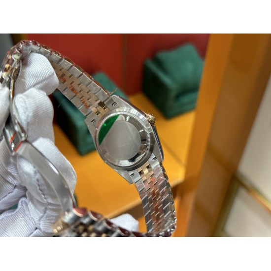 劳力士咖啡日志31mm316L精钢材质间金镀18K玫瑰金