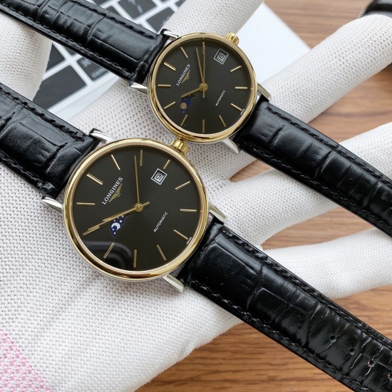 实物拍摄浪琴—LONGINES 最新情侣机械对表 原装进口日本西铁城8217全自动进口机械(请认准机芯图)精准走时 316L精钢表壳 蓝宝石镜面 传统三针设计 9字位真月相显示 有进口小牛皮和316精钢(两种表带可选) 尺寸:男40mm 女款33mm 厚12mm 实物拍摄浪琴—LONGINES 最新情侣机械对表 原装进口日本西铁城8217全自动进口机械(请认准机芯图)精准走时 316L精钢表壳 蓝宝石镜面 传统三针设计 9字位真月相显示 有进口小牛皮和316精钢(两种表带可选) 尺寸:男40mm 女款33mm 厚12mm