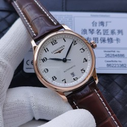 台湾厂【匠心臻品】随着努力不懈地寻求技术上的突破以及不断的创新令LONGINES表在设计方面稳坐领导地位。浪琴 名匠六字位日历系列 原版开模 所有配件与正品100%可互换通用 316精钢表壳、前、后双卜蓝宝石玻璃、淬火烧钢蓝指针、机芯采用最新的2892改L619/888全自动超薄机芯 搭配最新款镂空自动陀 直径38.5mm厚度9.0mm 一表一号，一卡一号、绝不重复。整表完美无暇市场最高版本！