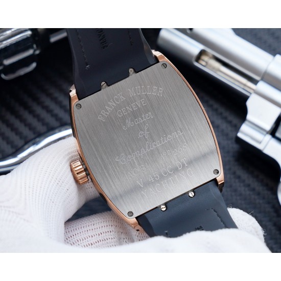 K厂出品:法兰克穆勒V45 SC DT系列54*42mm 全自动日本机械机芯 蓝光镀膜玻璃 超强夜光,日历窗放大镜,意大利牛皮表带底部橡胶,可搭配美洲鳄鱼皮纹,316精钢敖表壳,折叠原装扣 糅合商务设计风格 中间完美弧线夹层设计!!! K厂出品:法兰克穆勒V45 SC DT系列54*42mm 全自动日本机械机芯 蓝光镀膜玻璃 超强夜光,日历窗放大镜,意大利牛皮表带底部橡胶,可搭配美洲鳄鱼皮纹,316精钢敖表壳,折叠原装扣 糅合商务设计风格 中间完美弧线夹层设计!!!