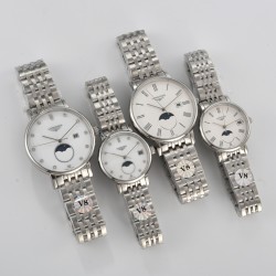 2024年【最新品】七夕节最佳礼品Longines浪琴官方博雅系列情侣腕表 见证爱奇迹时刻时尚潮流男女腕表。采用进口日本机芯。采用进口头层牛皮表带。表壳采用三件套官方一致工艺。腕表尺寸：男39mm女30mm质量杠杠欢迎转发