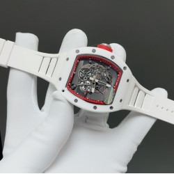 今日推荐理查德RM055 白陶瓷 V4版 42mm 双发条一体机 顶级品质 出货实拍✈️