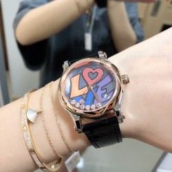 实拍《YF 》新品上市 萧邦 HAPPY DIAMONDS 五彩缤纷系列 278559-3020 。