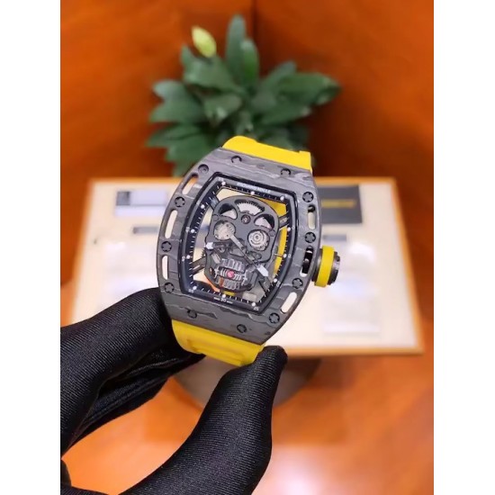 理查徳 米勒 Richard Mille RM052系列 最新鬼头夜光碳纤升级版 颅骨系列 碳纤维壳身 搭载原装进口机械机芯更突显了这块腕表的运动风格 透过防眩光鑫的表镜 可见到悬浮式镂空机芯 其大胆个性的颅骨设计霸气夺目 成功捕获一众腕表爱好者的心 骷髅形象 打造一个不拘泥于主流的钟表世界! 理查徳 米勒 Richard Mille RM052系列 最新鬼头夜光碳纤升级版 颅骨系列 碳纤维壳身 搭载原装进口机械机芯更突显了这块腕表的运动风格 透过防眩光鑫的表镜 可见到悬浮式镂空机芯 其大胆个性的颅骨设计霸气夺目 成功捕获一众腕表爱好者的心 骷髅形象 打造一个不拘泥于主流的钟表世界!