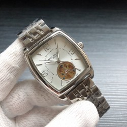 最新款飞轮系列爆款来袭 2020最新 百达菲丽-PATEK PHILIPPE S9 酒桶飞轮 精致做工。飞轮精品系列 商务男士腕表 机芯：自动机械 材质：316钢壳 牛皮皮带 原版扣子直径42mm厚度12mm 请认准独家品质 三杰精致推荐男士全自动机械机芯 SJ为你精心打造超真实实物图拍摄