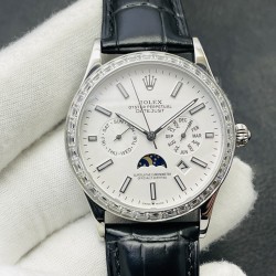 【TW Factory2023力作 劳.力士Rolex日志型ll最新多功能腕表！修复细节如下：1⃣️表壳直径与2020年最新版本日志型官方尺寸41尺寸，CNC顶级打磨拉丝而成！2⃣️表扣与原装一致蚝式折碟扣！3⃣️把头皇冠与原装一致！4⃣️玻璃采用莫氏9级防震超级防刮花玻璃！5⃣️机芯升级采用市场公认最耐用9100进口(零返修机芯）TW诚意之作、只追求更好满足大众商务休闲款式，送礼最佳，土豪必备款式！TW出品 欢迎各位品鉴！