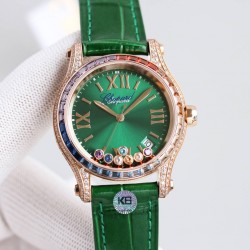 萧邦新款chopard Happy Sport系列之彩钻腕表，以精钢搭配钻石，凝固刹那时刻，绽放隽永气质！精彩细节：1⃣️搭载与众不同的珍珠贝母字面，纹理和放射出来的光晕实属完美。2⃣️表盘搭配7颗快乐彩钻，采用施华洛世奇水晶，颗颗饱满闪烁！每一个颗的底座都是精雕细琢，以求实现正品钻珠那一致的旋转运动的效果！3⃣️壳套316L精钢表壳两侧均镶嵌顶级施华洛世奇水晶，颗颗火彩熠熠，色泽白净透亮4⃣️搭配海鸥2892机芯机械！AN Factory精品之作 时间总让人惊喜不断 您绝对值得拥有！欢迎您的品鉴！
