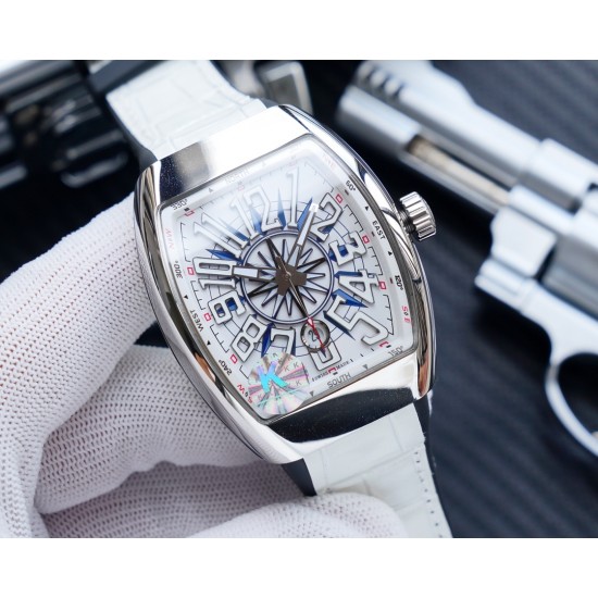 K厂出品:法兰克穆勒V45 SC DT系列54*42mm 全自动日本机械机芯 蓝光镀膜玻璃 超强夜光,日历窗放大镜,意大利牛皮表带底部橡胶,可搭配美洲鳄鱼皮纹,316精钢敖表壳,折叠原装扣 糅合商务设计风格 中间完美弧线夹层设计!!! K厂出品:法兰克穆勒V45 SC DT系列54*42mm 全自动日本机械机芯 蓝光镀膜玻璃 超强夜光,日历窗放大镜,意大利牛皮表带底部橡胶,可搭配美洲鳄鱼皮纹,316精钢敖表壳,折叠原装扣 糅合商务设计风格 中间完美弧线夹层设计!!!