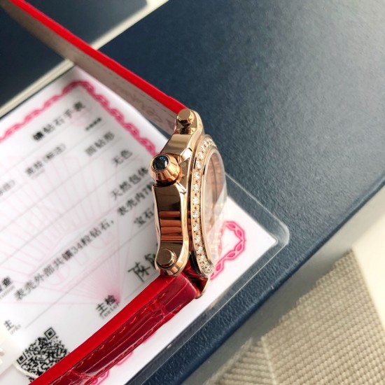YF 萧邦HAPPY DIAMONDS快乐钻系列,HAPPY DIAMONDS腕表采用天然珍珠贝表盘,表相比大部分款式钻表尺寸都要大不少,钻石都是越大越值钱,配有GTC权威检测认证,联网可查,此款手表散发优雅气质和永恒之城的迷人,此系列腕表成为了上层社会优雅女士的身份标识之一。这款腕表以36毫米精钢表壳,,搭载正品一致的ETA-955.112专供原装机芯,美洲鳄鱼皮表带,令佩戴更加的舒适,凸面蓝宝石玻璃。 YF 萧邦HAPPY DIAMONDS快乐钻系列,HAPPY DIAMONDS腕表采用天然珍珠贝表盘,表相比大部分款式钻表尺寸都要大不少,钻石都是越大越值钱,配有GTC权威检测认证,联网可查,此款手表散发优雅气质和永恒之城的迷人,此系列腕表成为了上层社会优雅女士的身份标识之一。这款腕表以36毫米精钢表壳,,搭载正品一致的ETA-955.112专供原装机芯,美洲鳄鱼皮表带,令佩戴更加的舒适,凸面蓝宝石玻璃。
