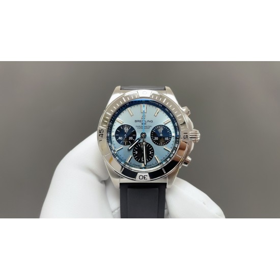 今日推荐百年灵 子弹头 白壳蓝面 44mm  B01计时机 顶级品质 出货实拍✈️