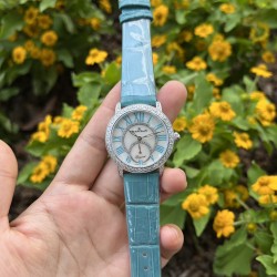 【银色Tiffany蓝】甜蜜七夕，浪漫佳节与你度过！   超美宝珀3661钻石女表34.9mm钻石舞会系列腕表惊艳登场！