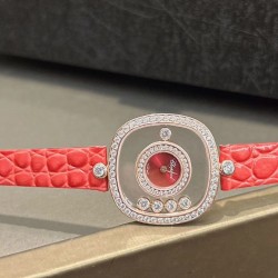 品牌：Chopard-萧邦最新款方形Happy Diamonds❤️瑞士原厂石英机芯 五颗快乐钻石在表盘自由流动  电镀18k金好货不等人哦～[机智]