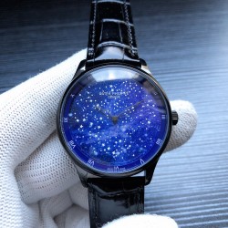 品牌：百达翡丽 PP Z2 全球限量版星云系列机芯：西铁城8215机芯（超级稳定）   材质：316精钢镜片：顶级蓝宝石 表带：意大利进口小牛皮尺寸：41mm*10.5mm防水：100米（可游泳佩戴）夜光：超级夜光由意大利Grald Genta耗时16个月，最终打造而成，打破手表的传统模式，让手表真正成为一件艺术品。