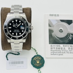 RXF Factory出品-SUB劳 力士Rolex黑水鬼，给您全新的腕表体验。史上第一款自带细节对比说明书的版本，让您对自己选择的版本明明白白，所有配件正品开模，把头位置、镀膜颜色等细节是所有大厂版本中唯一对版版本，实事求是，真实可对比。RXF匠心之作 欢迎各路表友品鉴！